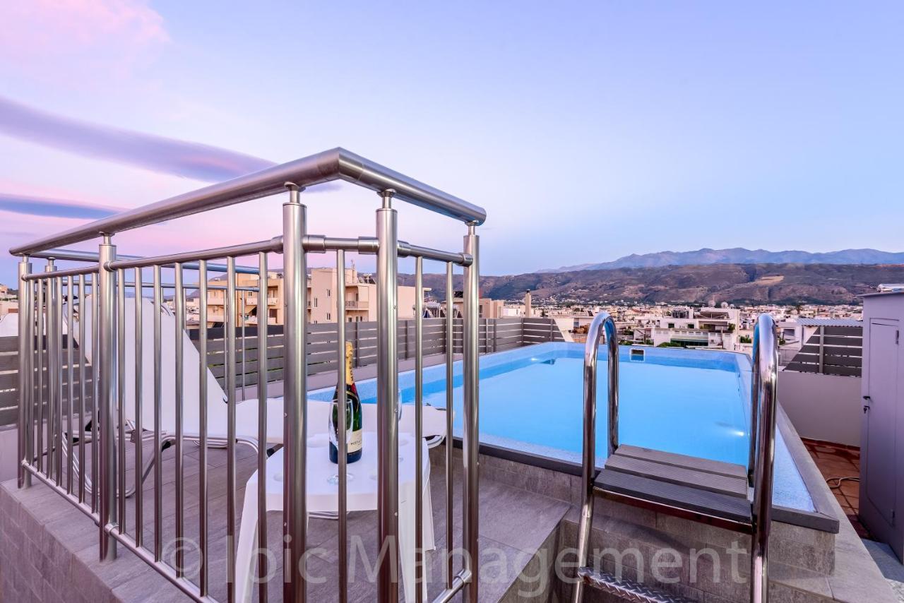 City Center Apartment With Rooftop Swimming Pool Chania  Exteriör bild